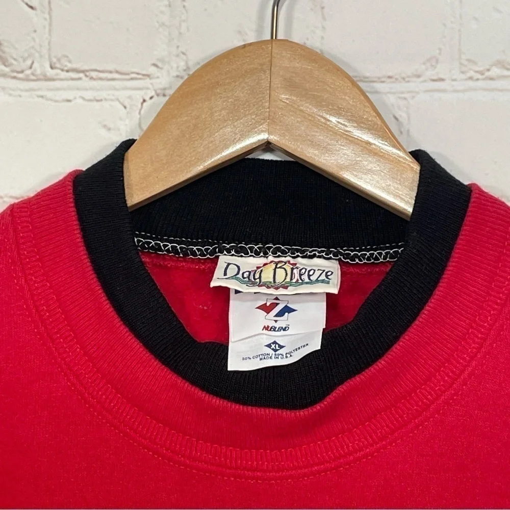 Vintage Day Breeze Sweatshirt Womens XL Red Kittens Christmas Pullover - Picture 2 of 11